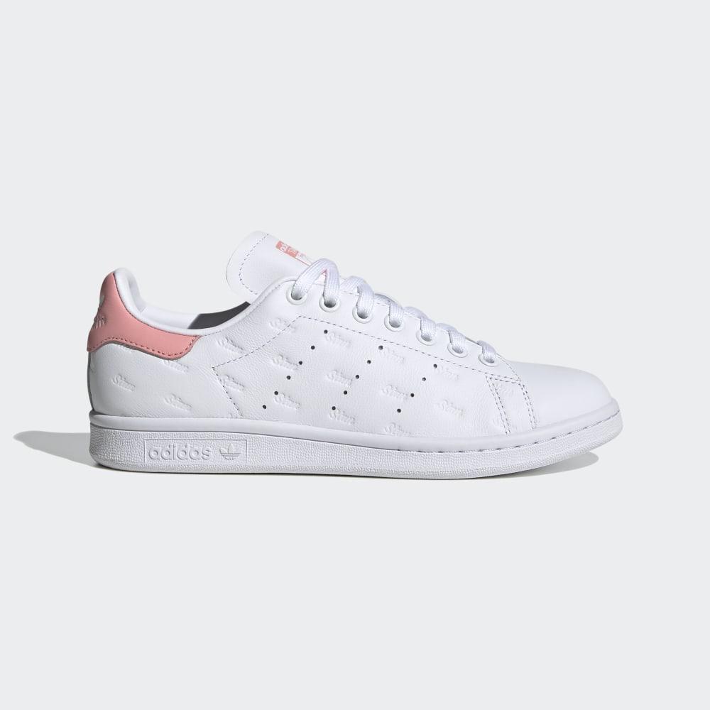 Adidas Women's Stan Smith Originals Shoes White/Pink/Black Ireland EF6865